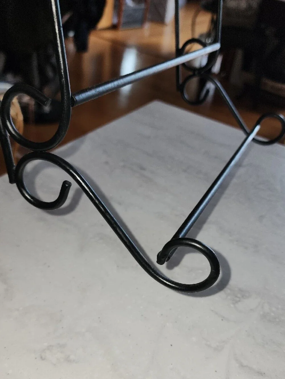 Stanley Black Metal and Natural Wood Wall Display Shelf